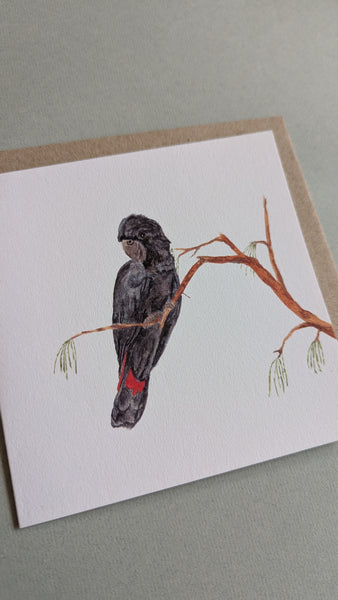 Black Cockatoo Card
