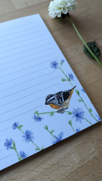 Lined Notepad - Spotted Pardalote