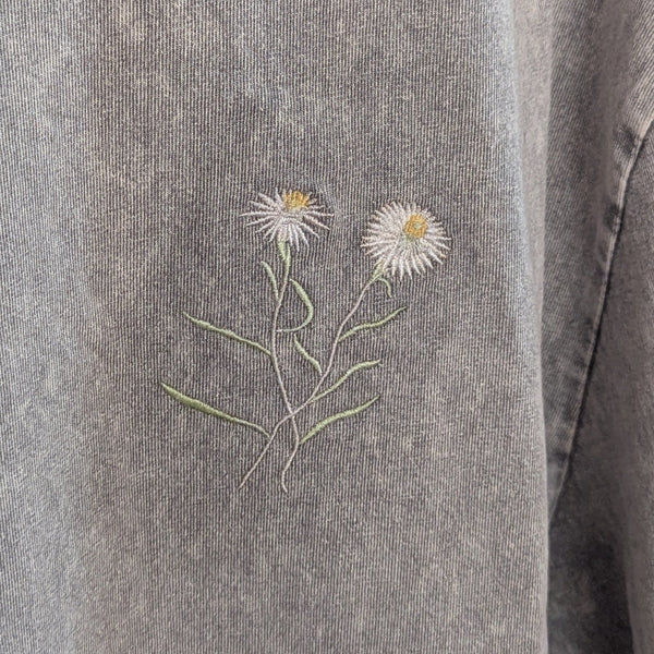 Oversize Embroidered Tee - Everlasting Daisies PREORDER