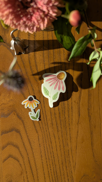 Echinacea Sticker (clear)